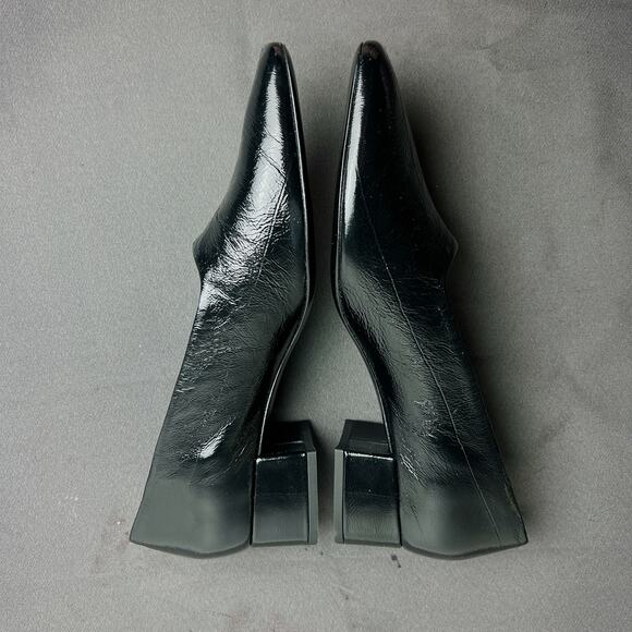 Reformation Inez Black Patent Pump 35mm Heel Size 9.5 - Picture 6 of 7